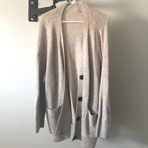 American Eagle Oversized Tan Cardigan